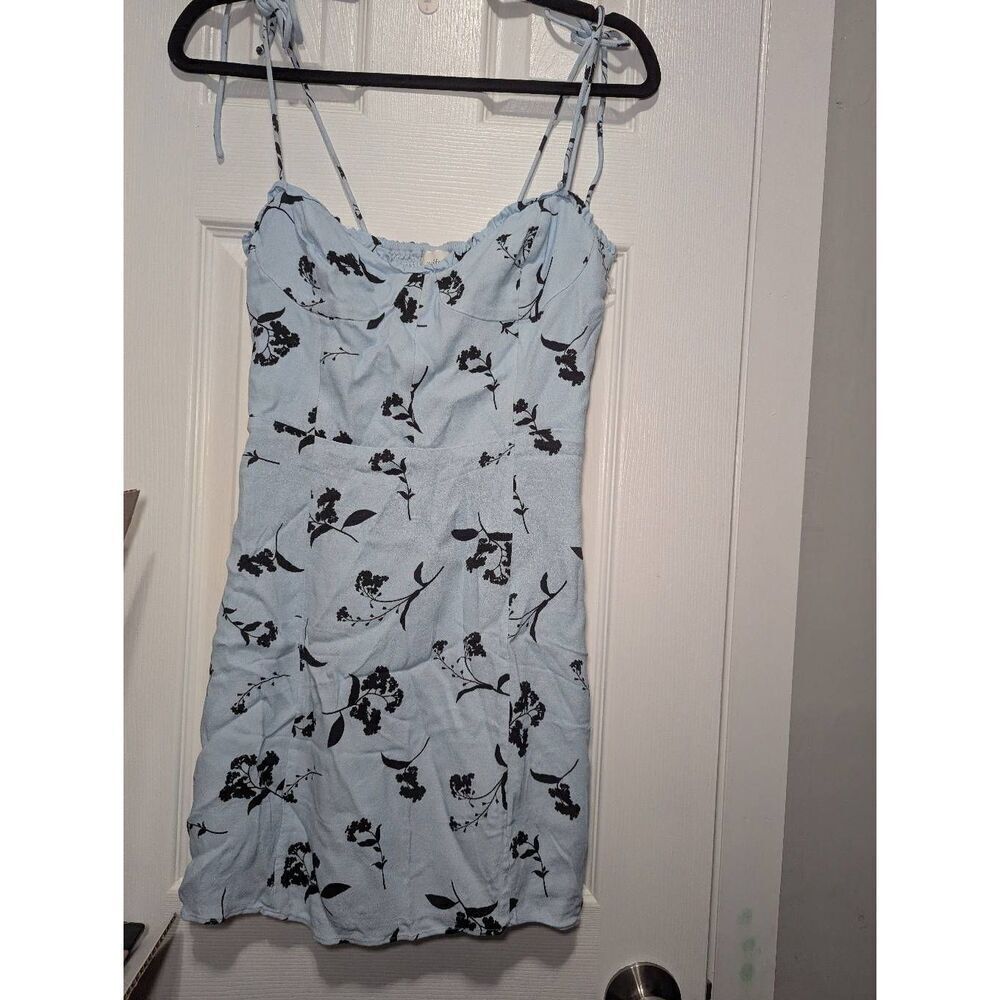 Aritzia wilfred light blue dress 6